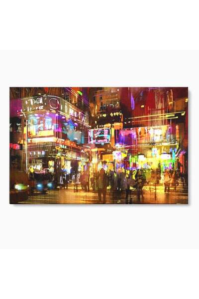 Luxcanva Tablou Canvas Nopti Electrice 60x40 cm pe Sasiu Lemn Nopti Electrice...