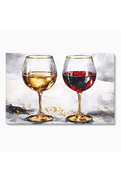 Luxcanva Tablou Canvas Aur si Rubin 70x50 cm pe Sasiu Lemn Aur si Rubin Vin R...
