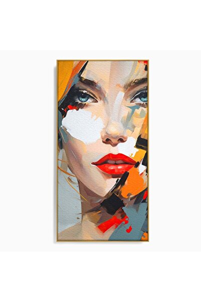 Luxcanva Tablou Canvas Frumusete Cromatica 50x100 cm cu Rama Auriu Frumusete ...