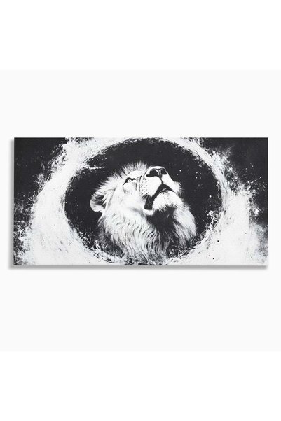 Luxcanva Tablou Canvas Ascensiune in Alb si Negru 100x50 cm pe Sasiu Lemn Asc...