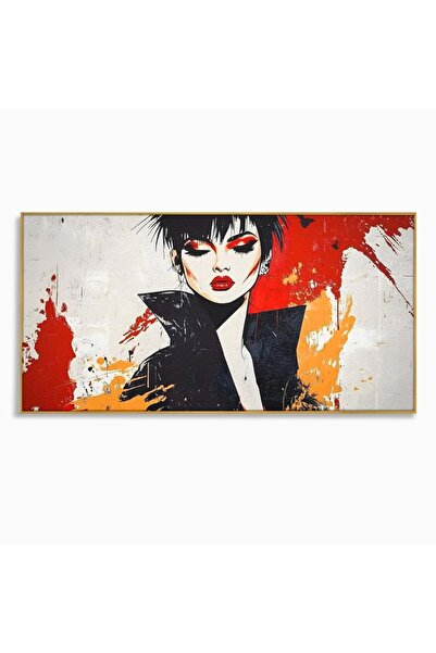 Luxcanva Tablou Canvas Razboinica Glam 120x60 cm cu Rama Auriu Razboinica Gla...
