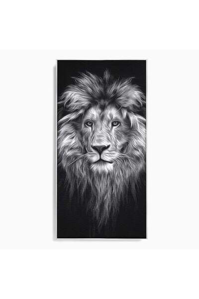 Luxcanva Tablou Canvas Regele Intunericului 70x140 cm cu Rama Argintiu Regele...