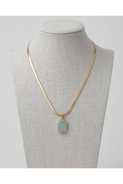 stainless steell Blue Series - Casual Gold Women's Necklace - 36L Steel - 45 +5 cm Extension - a Quality - Tarnish Resistant