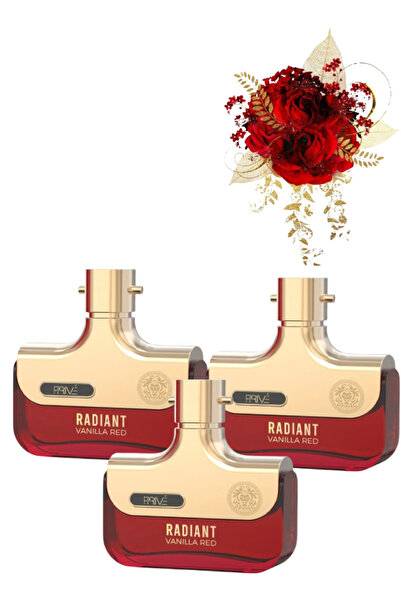 Prive 3 Pieces Radiant Vanilla Red Perfume 100ML
