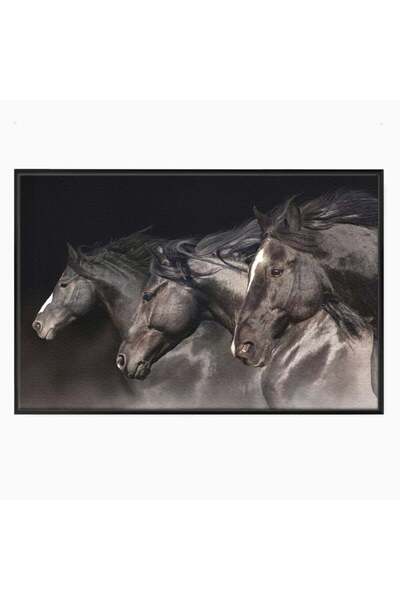 Luxcanva Tablou Canvas Tropotul Furtunii 120x80 cm cu Rama Negru Tropotul Fur...