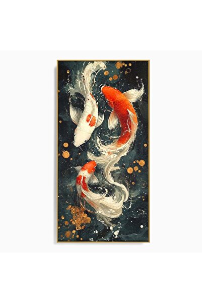 Luxcanva Tablou Canvas Alchimie in Apa 50x100 cm cu Rama Auriu Alchimie in Ap...
