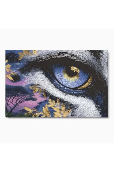Luxcanva Tablou Canvas Ochiul Savanei 100x70 cm pe Sasiu Lemn Ochiul Savanei ...
