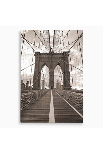 Luxcanva Tablou Canvas Podul dintre Lumi 40x60 cm pe Sasiu Lemn Podul dintre ...