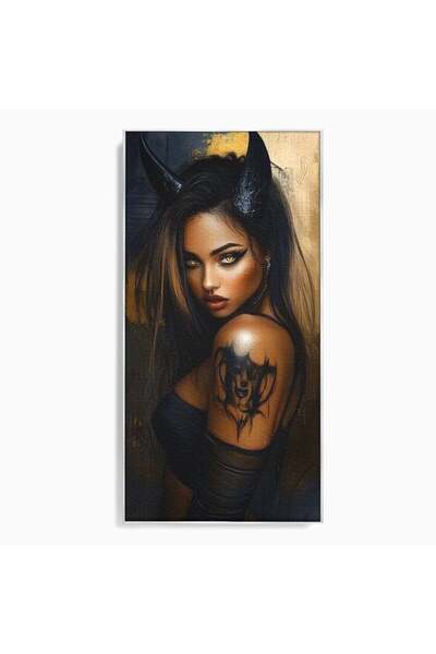 Luxcanva Tablou Canvas Inger Intunecat 60x120 cm cu Rama Argintiu Inger Intun...