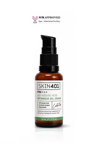 Skin401 PRO %10 Azelaik Asit Yoğun Bakım Jel Serum 30 ml | Leke ve Kızarıklık Karşıtı, Akneye Eğilimli Ciltler İçin