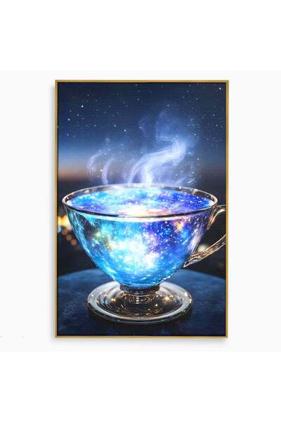 Luxcanva Tablou Canvas Infuzie Cosmica 40x60 cm cu Rama Auriu Infuzie Cosmica...