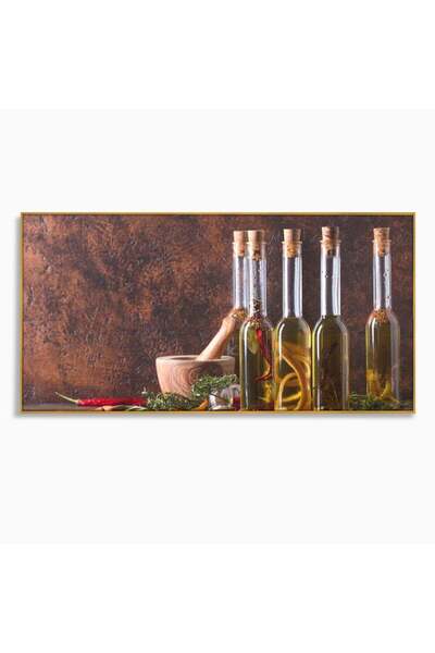Luxcanva Tablou Canvas Secretul Bucatarului 100x50 cm cu Rama Auriu Secretul ...