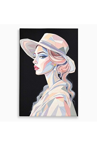 Luxcanva Tablou Canvas Femeia Mozaic 70x100 cm pe Sasiu Lemn Femeia Mozaic Ge...
