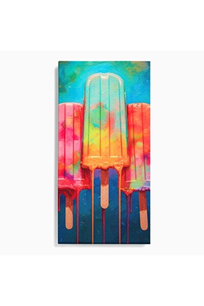 Luxcanva Tablou Canvas Inghetata Curcubeu 60x120 cm pe Sasiu Lemn Inghetata C...