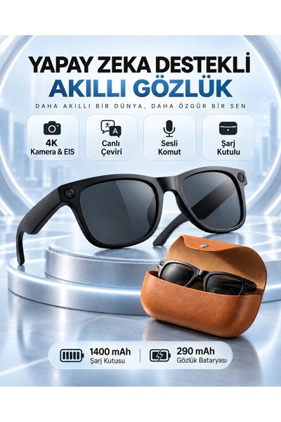 Mega Plus Video Kamera Kameralı 4K EIS Stabilizasyon Gerçek Zamanlı Çeviri Bl...