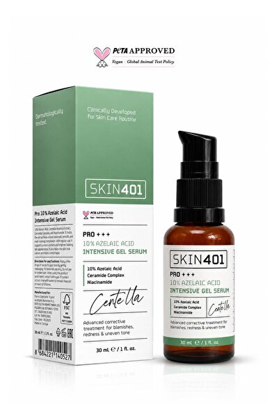 Skin401 PRO %10 Azelaik Asit Yoğun Bakım Jel Serum 30 ml | Leke ve Kızarıklık...