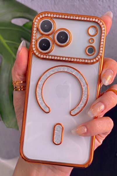 Rivor Apple iPhone 17 Pro Max/18 Pro Max Uyumlu Kılıf Kamera Korumalı Simli M...