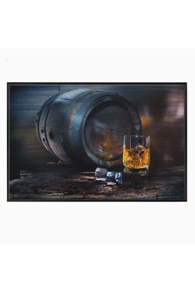 Luxcanva Tablou Canvas Imbatranit cu Stil 60x40 cm cu Rama Negru Imbatranit c...