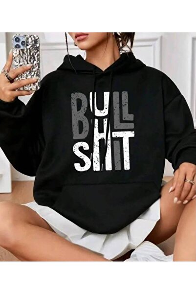 JANTIL MODA Unisex oversize dukserica sa kapuljačom od flisa sa tri niti, klo...