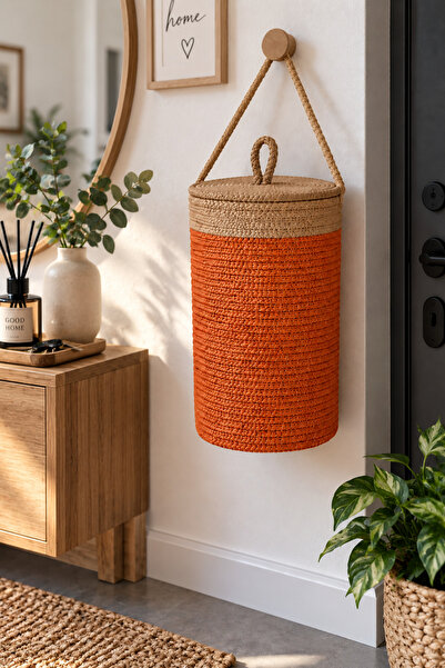 EGE ÖRGÜM Handmade Covered Hanging Shoe Basket 33X20 cm Multi-Purpose Organiz...