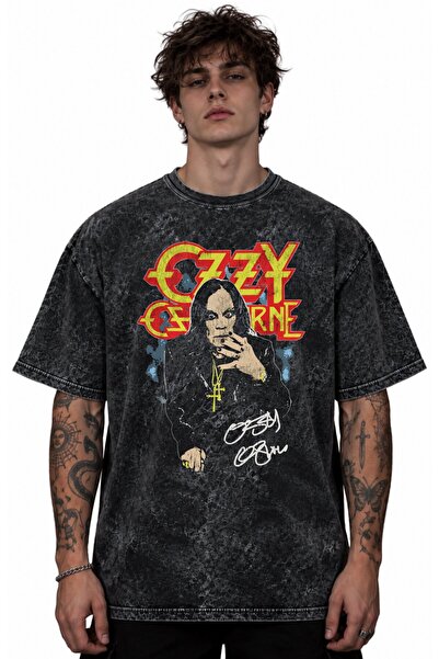 SEVBANO Ozzy Osbourne Rock Metal Singer Printed Unisex Oversize Vintage Washe...