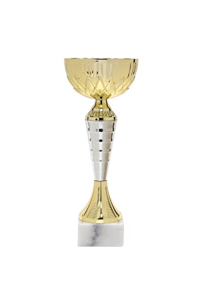 OEM Trofeu Argintiu cu Suport de Marmura 31cm - Cupe Trofee, Sport Jucarii Ex...