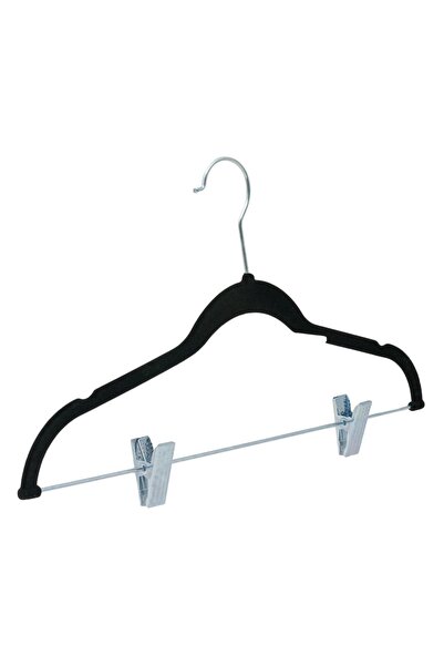 OEM Umeraş Catifelat Negru cu clips - Umerase, Organizare-Curatare Casa