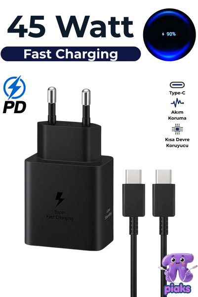Piaks Nothing Phone 45W Hızlı Şarj Aleti CMF Phone 1 (By Nothing) Uyumlu 45 W...