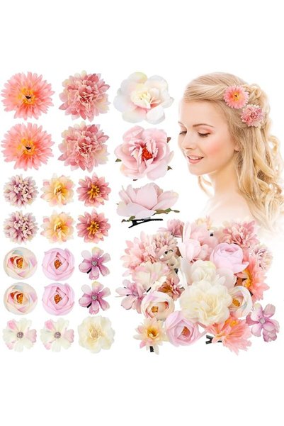 TERRIFI Flower Hair Clips, Rose Hair Clips and Flower Claw Clips, 3D Floral H...