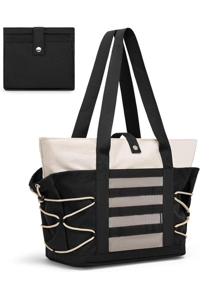 BOSTANTEN Puffer Tote Bag for Women Travel Tote Bag with Trolley Sleeve Large...