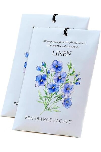 Tazweeq Linen Lavender Scented Sachet Bags, 12 Pcs Drawer & Closet Freshener,...