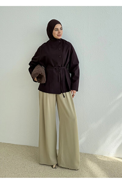 MODA AKSA 7788 BAĞCIKLI DİK YK CEKET MÜRDÜM