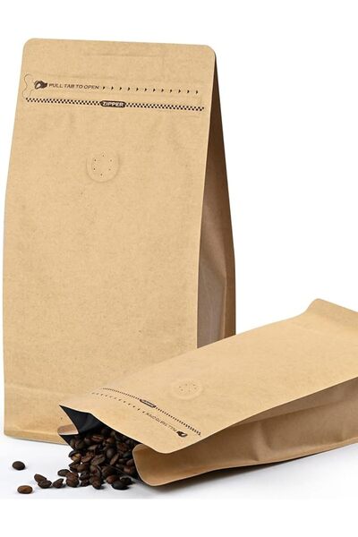 NALACAL 50 Pcs Coffee Bags With Valve, Coffee Bags 0.5 Lb, Paper Stand Up Cof...