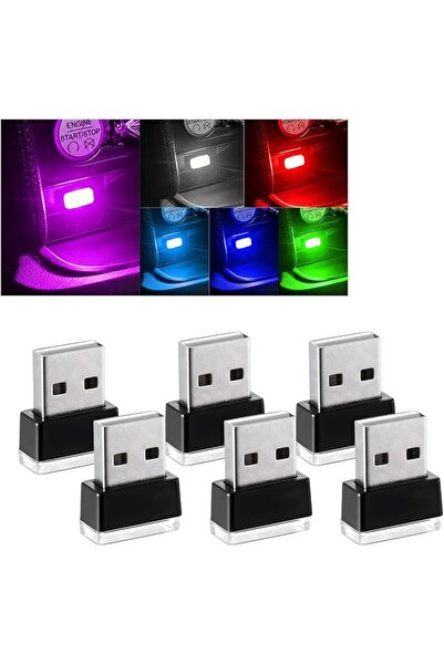 GENERAL مصباح LED داخلي للسيارة من Augeny، 6 قطع، إضاءة ليلية للديكور تعمل بم...