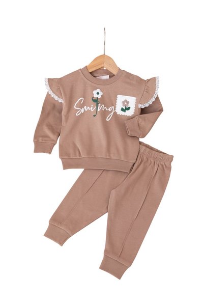 Egelite Baby Girl Seasonal Floral Printed Set with Ruffle Detail on Shoulders...