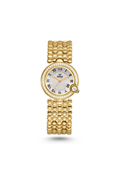 everd Distinctive women's watch, gold, white dial f 120