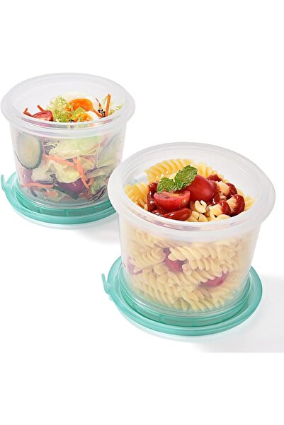 U-Taste 500ml 2PCS Silicone Food Containers Set Airtight Box(Aqua Sky)