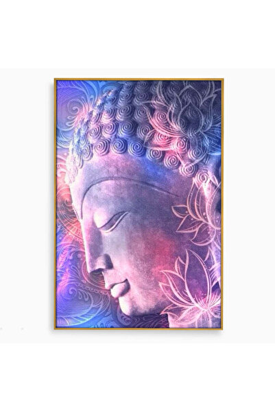 Luxcanva Tablou Canvas Buddha Cosmic 50x70 cm cu Rama Auriu Buddha Cosmic Med...