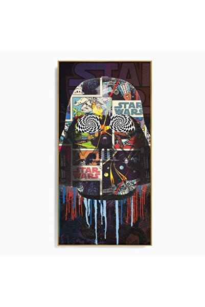 Luxcanva Tablou Canvas Star Wars 70x140 cm cu Rama Auriu Star Wars Serial Disney