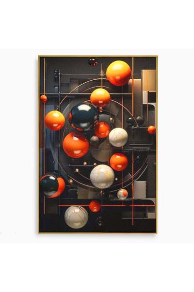 Luxcanva Tablou Canvas Univers In Expansiune 40x60 cm cu Rama Auriu Univers I...
