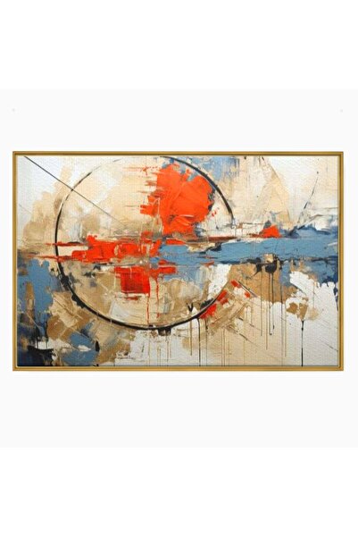Luxcanva Tablou Canvas Respiratia Pamantului 150x100 cm cu Rama Auriu Respira...