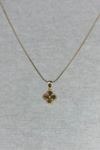 Brethils Mini Clee Yonca Kolye 14k Altın Kaplama Kararmaz Garantili Lazer Kes...