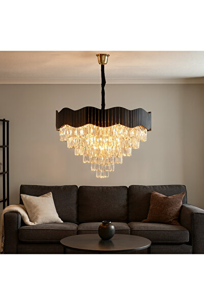 Hummer | Chandelier | Black and Gold | E14 Base 15 Lamps | 80 cm