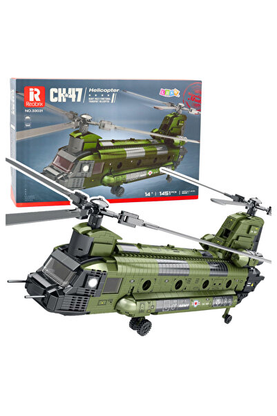 LEAN Set de cărămizi de construcție Elicopter militar CH-47 Chinook 1451 piese.