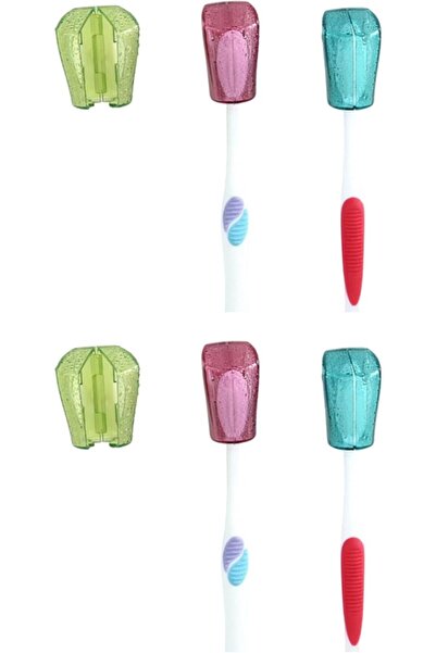GENERAL 6Pcs Multicolor Toothbrush Holder Travel Toothbrush Head Covers with ...