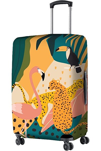 nasher miles Polyester 55 cm (20 Inch) Small Protective Luggage Cover - Leopo...
