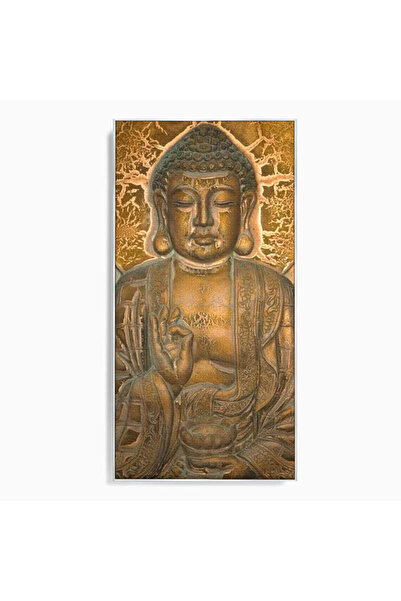 Luxcanva Tablou Canvas Aur si Intelepciune 70x140 cm cu Rama Argintiu Buddha ...