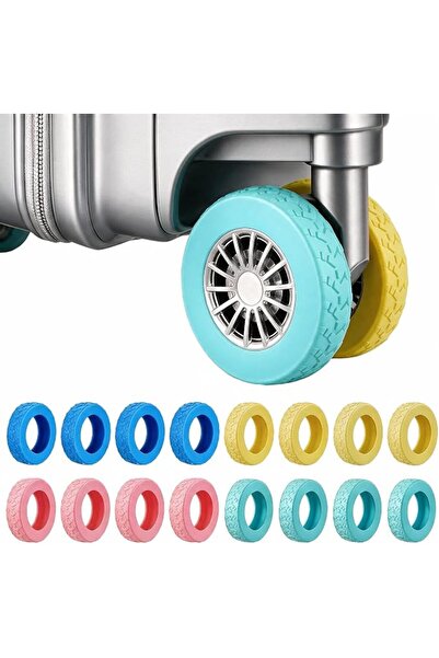 Hemoton 16 Pcs Luggage Wheel Covers, Silicone Suitcase Protector for 2-2. 4" ...