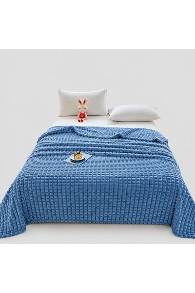 GENERAL Flannel Plaid Blanket Soft Warm Throw Blanket Solid Colour Check Patt...