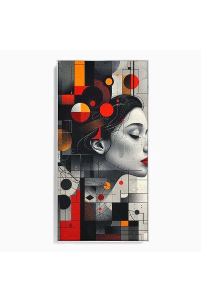 Luxcanva Tablou Canvas Arhitectura Gandului 70x140 cm cu Rama Argintiu Arhite...